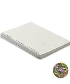 Alternative view of Carnet A5 avec couverture en papier semence – Dos carré collé – SEED RING