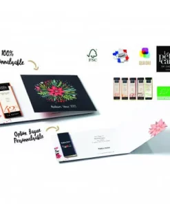Carte de voeux avec barre de chocolat – 10g – LE PETIT CARRE