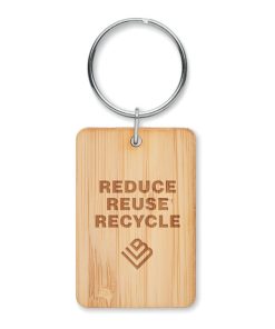 Porte-clés rectangulaire en bambou – ANGLEBOO